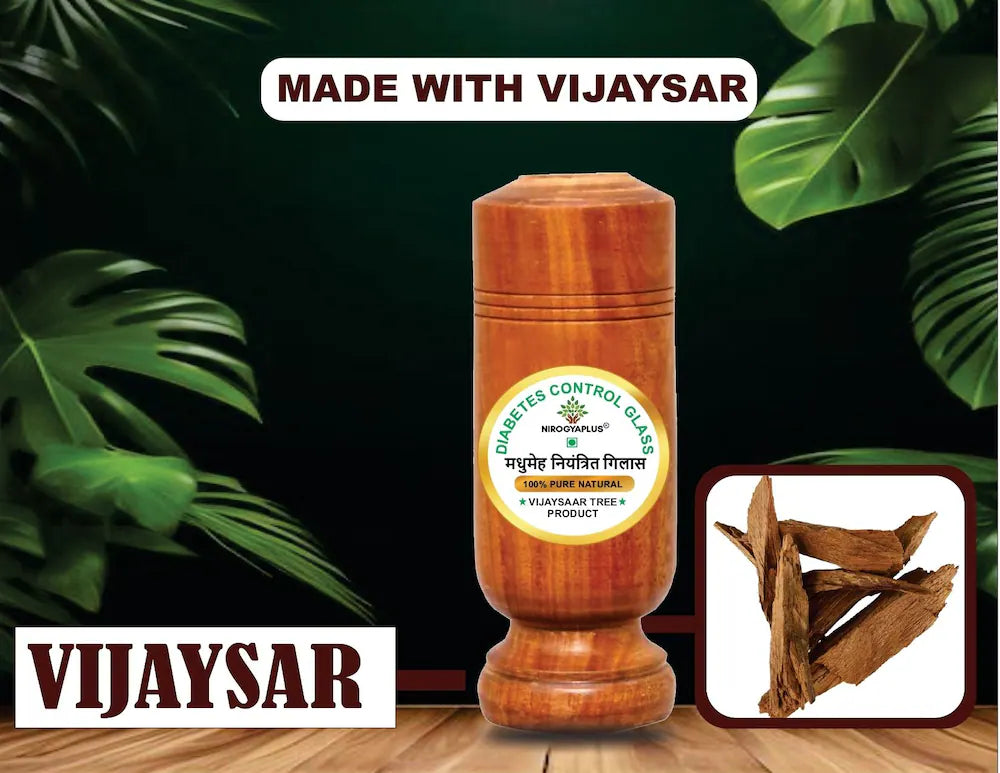 Ayurvedic Vijaysar Wooden Tumbler Glass