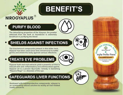 Ayurvedic Vijaysar Wooden Tumbler Glass