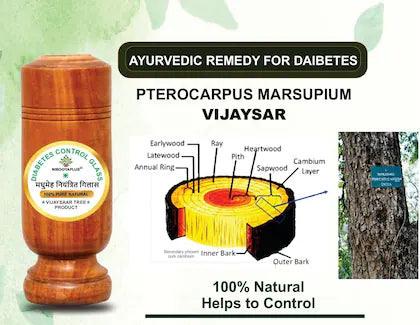 Ayurvedic Vijaysar Wooden Tumbler Glass